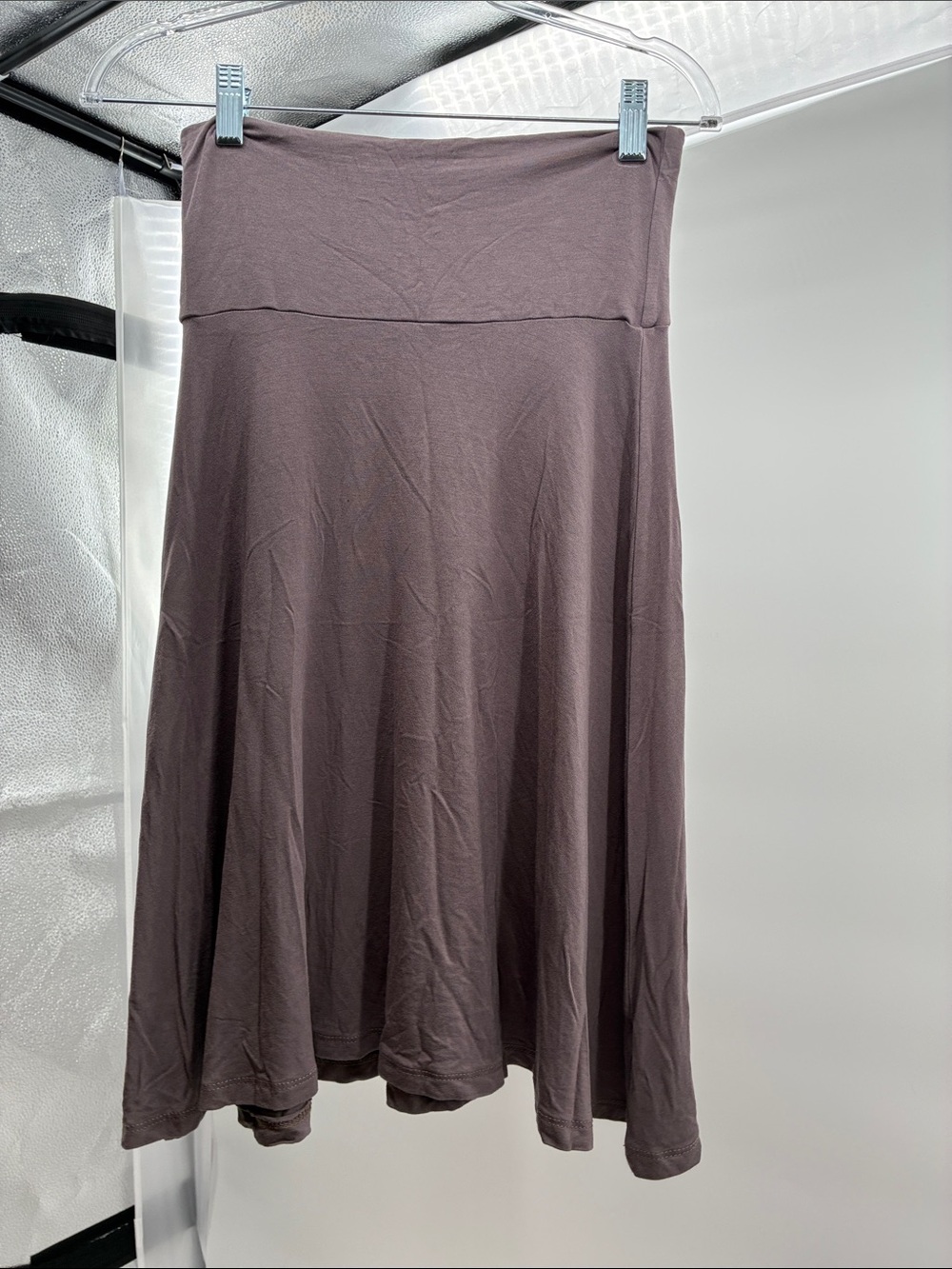 Popana Fold-Over Waist Circle Skirt in Mauve